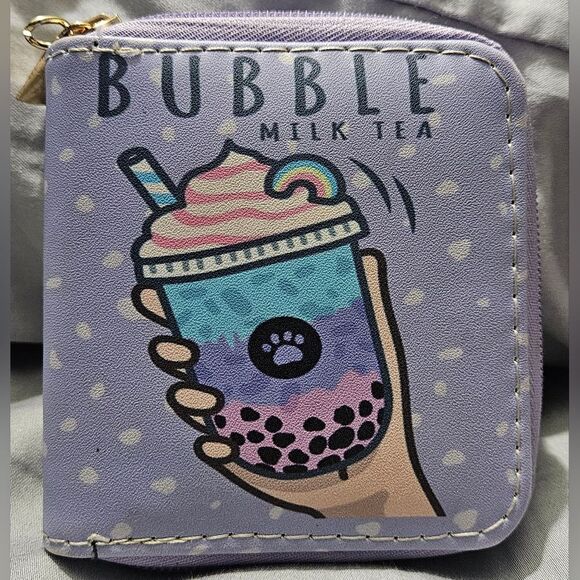 Unbrand purple zipper small wallet 💜 - Picture 1 of 7